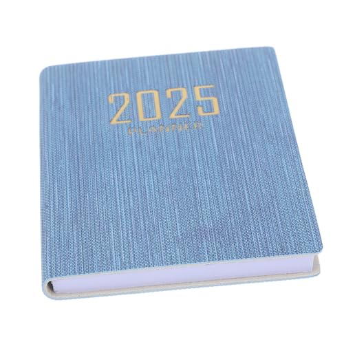 BUTIFULSIC Mini Tagesplaner PU Leder Notizblock Praktischer Daily Planner mit Jahresübersicht Leichtes Multifunktionales Organisationsbuch für Büro Zuhause und Unterwegs Denim Blau von BUTIFULSIC