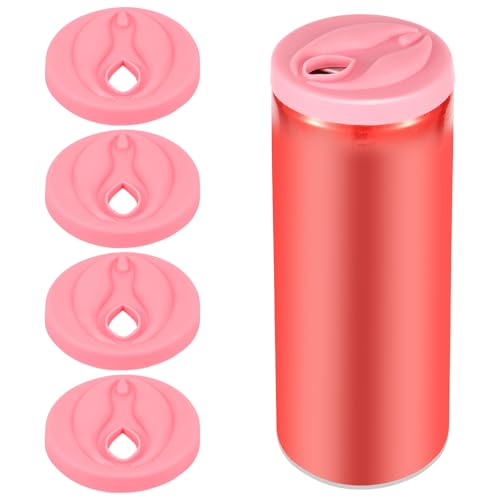 4PCS Silicon Novelty Soda kann für die Bachelor Party leicht zu reinigen, vielseitig in Konserven für Standard -Getränke in Konserven zu reinigen(Rosa) von BUTORY