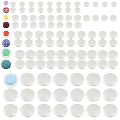 Aluminiumlegierung Abdeckung Button Kit Enduring Button Cover Kit mit Installationstool Praktische DIY -Stoff -Stoffverschluss für Stofffahrzeugliebhaber DIY -Liebhaber(silbrig,5 Größen) von BUTORY