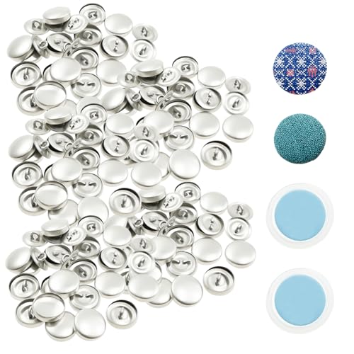 Aluminiumlegierung Abdeckung Button Kit Enduring Button Cover Kit mit Installationstool Praktische DIY -Stoff -Stoffverschluss für Stofffahrzeugliebhaber DIY -Liebhaber(silbrig,60 l （38 mm）) von BUTORY