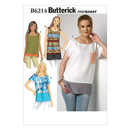 BUTTERICK Schnittmuster, Baumwolle, Viskose, Mehrfarbig, ZZ (LRG-XLG-XXL) von Butterick