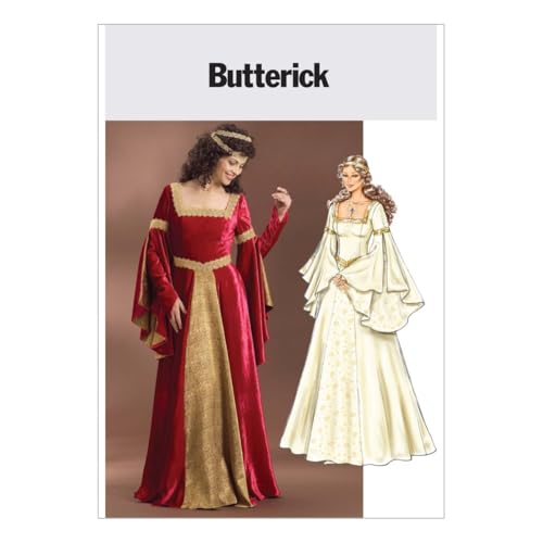 Butterick Patterns Women's Medieval Dress Renaissance Fair Costume Sewing Pattern, Multi-Colour, Sizes 14-20 von Butterick