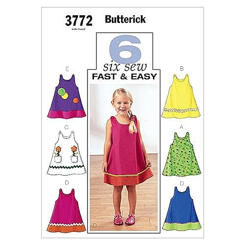 Butterick Patterns B3772 Size 1-2-3 Toddlers/Childrens Dress, Pack of 1, White von Butterick