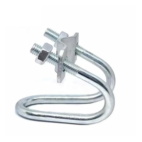1 STÜCK M8 Verzinkte Doppel-U-förmige Klemme U-förmige Schraube Kreuz U-förmige Schraube Spezialförmige Stahlgerüst Gewächshaus für Rohrbefestigung(20x25mm) von BUUV