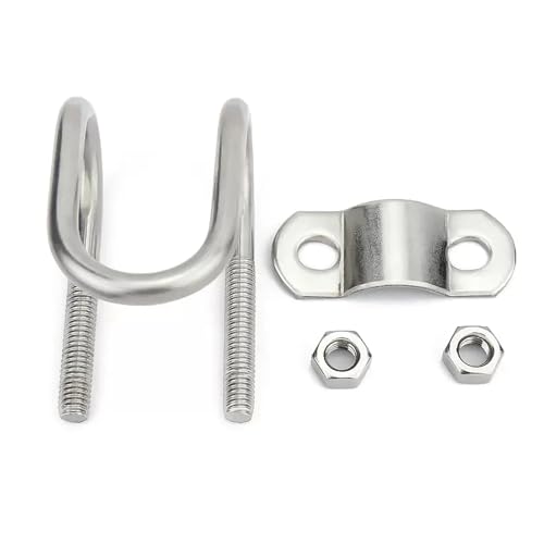 M6/M8 304 Edelstahl Doppel-U-förmige Klemme/Kreuz-U-förmige Schraube für Rohrbefestigung(M8x32x32mm-1set) von BUUV