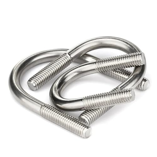 M6/M8 304 Edelstahl U-Klemmen U-Bolzen Schraubbefestigung Bolzenschellen Rohrschellen Vierkantschellen für Rohrbefestigung(M8x42-5pcs) von BUUV
