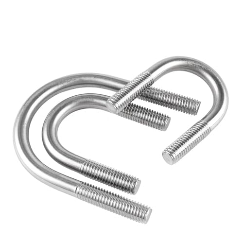 M6 metrische U-Bolzen aus Edelstahl 316, runde gebogene U-Bolzen, U-Klemme, A4-70-Schrauben für Rohrbefestigung(M6X18mm-2pcs) von BUUV