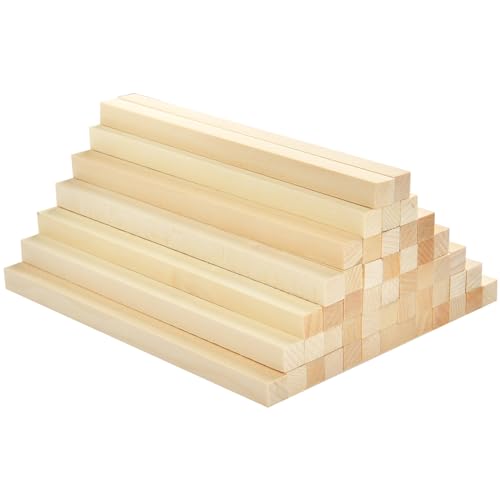 BUYGOO 50Pcs Holzstäbe Quadratisch Holzstäbchen zum Basteln,25x1x1cm Holzblock aus Lindenholz,Holzleisten zum Basteln,Holzleisten Quadratisch,Holzstäbchen für Heimwerker Schnitzen Basteln DIY Handwerk BUYGOO 50Pcs Holzstäbe Quadratisch Holzstäbchen zum Basteln,25x1x1cm Holzblock aus Lindenholz,Holzleisten zum Basteln,Holzleisten Quadratisch,Holzstäbchen für Heimwerker Schnitzen Basteln DIY Handwerk von BUYGOO