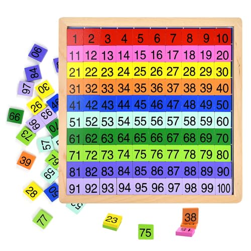 BUZIFU Montessori Mathematik Puzzle Holz Digital Board 1-100 Kontinuierliche Zahlen Kinder Kind Mathe Unterricht Hunderterbrett für frühe Motorik Entwicklung & Ausbildung ihres Kindes (Farbversion) BUZIFU Montessori Mathematik Puzzle Holz Digital Board 1-100 Kontinuierliche Zahlen Kinder Kind Mathe Unterricht Hunderterbrett für frühe Motorik Entwicklung & Ausbildung ihres Kindes (Farbversion) von BUZIFU