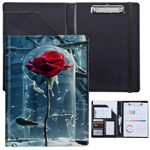 PU-Leder-Portfolio für Damen, Lebenslauf-Mappe für Vorstellungsgespräche, professioneller Business-Organizer mit Dokumentenhalter, Kartenfächern und Stiftschlaufe, passend für Klemmbrett im A4-Format PU-Leder-Portfolio für Damen, Lebenslauf-Mappe für Vorstellungsgespräche, professioneller Business-Organizer mit Dokumentenhalter, Kartenfächern und Stiftschlaufe, passend für Klemmbrett im A4-Format von BVCLKJPOI