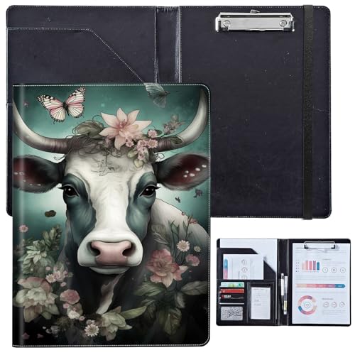 PU-Leder-Portfolio für Damen, Lebenslauf-Mappe für Vorstellungsgespräche, professioneller Business-Organizer mit Dokumentenhalter, Kartenfächern und Stiftschlaufe, passend für Klemmbrett im A4-Format PU-Leder-Portfolio für Damen, Lebenslauf-Mappe für Vorstellungsgespräche, professioneller Business-Organizer mit Dokumentenhalter, Kartenfächern und Stiftschlaufe, passend für Klemmbrett im A4-Format von BVCLKJPOI
