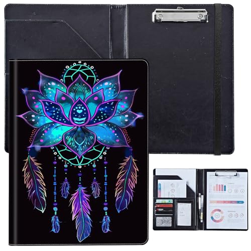 PU-Leder-Portfolio für Damen, Lebenslauf-Mappe für Vorstellungsgespräche, professioneller Business-Organizer mit Dokumentenhalter, Kartenfächern und Stiftschlaufe, passend für Klemmbrett im A4-Format PU-Leder-Portfolio für Damen, Lebenslauf-Mappe für Vorstellungsgespräche, professioneller Business-Organizer mit Dokumentenhalter, Kartenfächern und Stiftschlaufe, passend für Klemmbrett im A4-Format von BVCLKJPOI