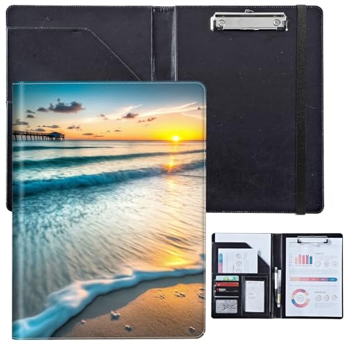 PU-Leder-Portfolio für Damen, Lebenslauf-Mappe für Vorstellungsgespräche, professioneller Business-Organizer mit Dokumentenhalter, Kartenfächern und Stiftschlaufe, passend für Klemmbrett im A4-Format PU-Leder-Portfolio für Damen, Lebenslauf-Mappe für Vorstellungsgespräche, professioneller Business-Organizer mit Dokumentenhalter, Kartenfächern und Stiftschlaufe, passend für Klemmbrett im A4-Format von BVCLKJPOI