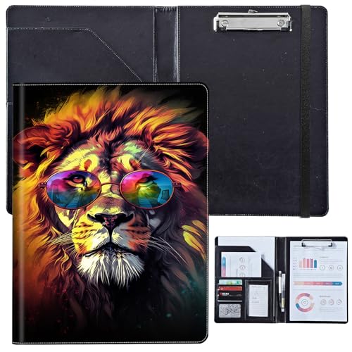 PU-Leder-Portfolio für Damen, Lebenslauf-Mappe für Vorstellungsgespräche, professioneller Business-Organizer mit Dokumentenhalter, Kartenfächern und Stiftschlaufe, passend für Klemmbrett im A4-Format PU-Leder-Portfolio für Damen, Lebenslauf-Mappe für Vorstellungsgespräche, professioneller Business-Organizer mit Dokumentenhalter, Kartenfächern und Stiftschlaufe, passend für Klemmbrett im A4-Format von BVCLKJPOI