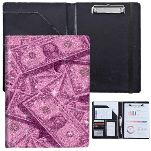 PU-Leder-Portfolio für Damen, Lebenslauf-Mappe für Vorstellungsgespräche, professioneller Business-Organizer mit Dokumentenhalter, Kartenfächern und Stiftschlaufe, passend für Klemmbrett im A4-Format PU-Leder-Portfolio für Damen, Lebenslauf-Mappe für Vorstellungsgespräche, professioneller Business-Organizer mit Dokumentenhalter, Kartenfächern und Stiftschlaufe, passend für Klemmbrett im A4-Format von BVCLKJPOI