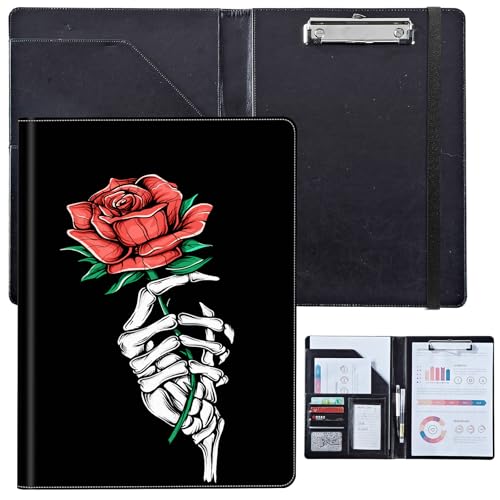PU-Leder-Portfolio für Damen, Lebenslauf-Mappe für Vorstellungsgespräche, professioneller Business-Organizer mit Dokumentenhalter, Kartenfächern und Stiftschlaufe, passend für Klemmbrett im A4-Format PU-Leder-Portfolio für Damen, Lebenslauf-Mappe für Vorstellungsgespräche, professioneller Business-Organizer mit Dokumentenhalter, Kartenfächern und Stiftschlaufe, passend für Klemmbrett im A4-Format von BVCLKJPOI