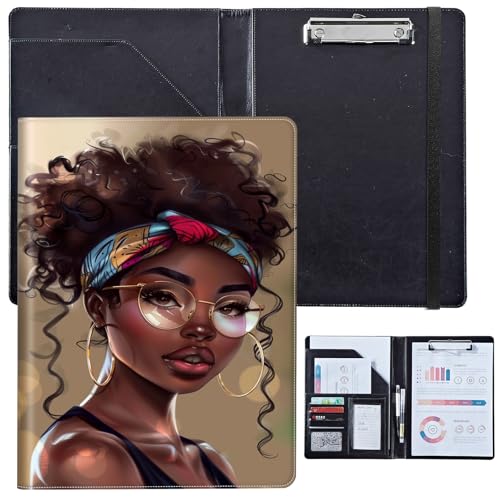 PU-Leder-Portfolio für Damen, Lebenslauf-Mappe für Vorstellungsgespräche, professioneller Business-Organizer mit Dokumentenhalter, Kartenfächern und Stiftschlaufe, passend für Klemmbrett im A4-Format PU-Leder-Portfolio für Damen, Lebenslauf-Mappe für Vorstellungsgespräche, professioneller Business-Organizer mit Dokumentenhalter, Kartenfächern und Stiftschlaufe, passend für Klemmbrett im A4-Format von BVCLKJPOI