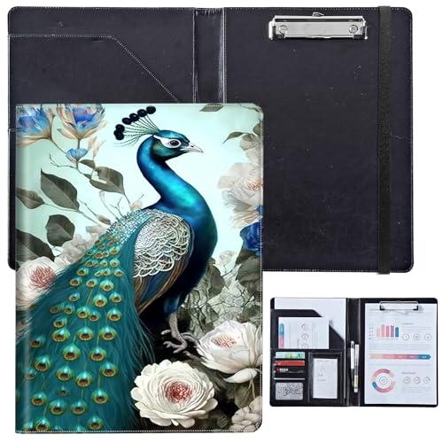 PU-Leder-Portfolio für Damen, Lebenslauf-Mappe für Vorstellungsgespräche, professioneller Business-Organizer mit Dokumentenhalter, Kartenfächern und Stiftschlaufe, passend für Klemmbrett im A4-Format PU-Leder-Portfolio für Damen, Lebenslauf-Mappe für Vorstellungsgespräche, professioneller Business-Organizer mit Dokumentenhalter, Kartenfächern und Stiftschlaufe, passend für Klemmbrett im A4-Format von BVCLKJPOI