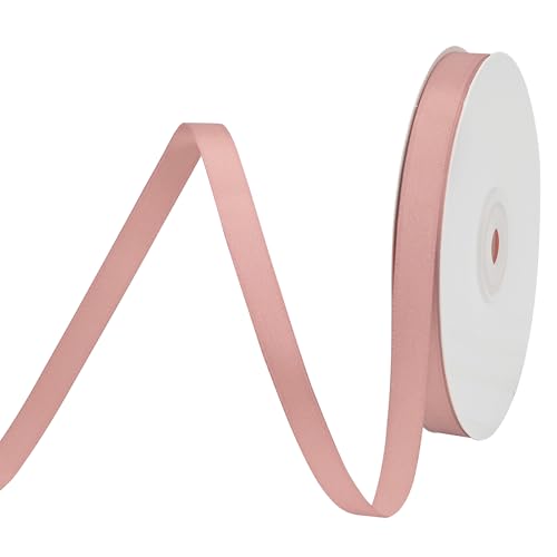 BVIEAKD 10mm breit 45m Long Double Face Pfirsich Satin Ribbon Stoffband für Geschenkverpackungen Sehr geeignet für Hochzeiten Dekoration Blumenstrauß Ballons Kunsthandwerk Nähen Haarschleife von BVIEAKD