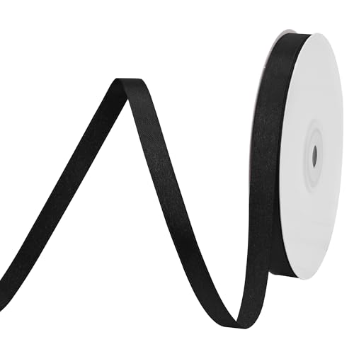 BVIEAKD 10mm breit 45m Long Double Face Schwarz Satin Ribbon Stoffband für Geschenkverpackungen Sehr geeignet für Hochzeiten Dekoration Blumenstrauß Ballons Kunsthandwerk Nähen Haarschleife BVIEAKD 10mm breit 45m Long Double Face Schwarz Satin Ribbon Stoffband für Geschenkverpackungen Sehr geeignet für Hochzeiten Dekoration Blumenstrauß Ballons Kunsthandwerk Nähen Haarschleife von BVIEAKD
