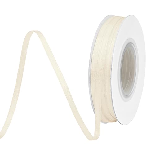 BVIEAKD 3mm breit 45m Long Double Face Elfenbein Satin Ribbon Stoffband für Geschenkverpackungen Sehr geeignet für Hochzeiten Dekoration Blumenstrauß Ballons Kunsthandwerk Nähen Haarschleife BVIEAKD 3mm breit 45m Long Double Face Elfenbein Satin Ribbon Stoffband für Geschenkverpackungen Sehr geeignet für Hochzeiten Dekoration Blumenstrauß Ballons Kunsthandwerk Nähen Haarschleife von BVIEAKD