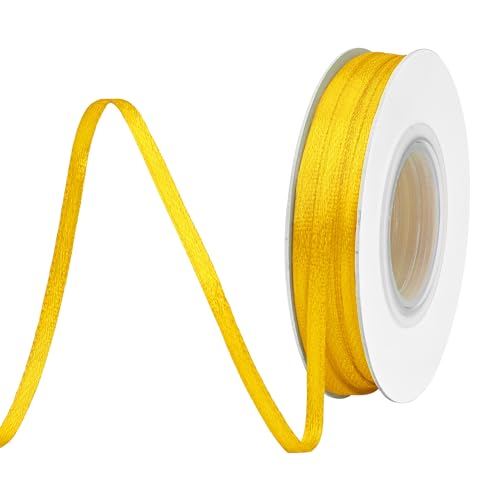 BVIEAKD 3mm breit 45m Long Double Face Gelb Satin Ribbon Stoffband für Geschenkverpackungen Sehr geeignet für Hochzeiten Dekoration Blumenstrauß Ballons Kunsthandwerk Nähen Haarschleife BVIEAKD 3mm breit 45m Long Double Face Gelb Satin Ribbon Stoffband für Geschenkverpackungen Sehr geeignet für Hochzeiten Dekoration Blumenstrauß Ballons Kunsthandwerk Nähen Haarschleife von BVIEAKD