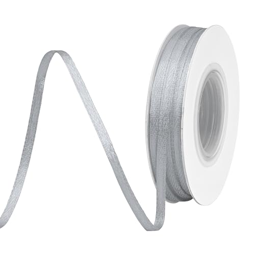 BVIEAKD 3mm breit 45m Long Double Face Silber Satin Ribbon Stoffband für Geschenkverpackungen Sehr geeignet für Hochzeiten Dekoration Blumenstrauß Ballons Kunsthandwerk Nähen Haarschleife BVIEAKD 3mm breit 45m Long Double Face Silber Satin Ribbon Stoffband für Geschenkverpackungen Sehr geeignet für Hochzeiten Dekoration Blumenstrauß Ballons Kunsthandwerk Nähen Haarschleife von BVIEAKD