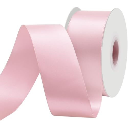 BVIEAKD 53mm breit 45m Long Double Face Altrosa Satin Ribbon Stoffband für Geschenkverpackungen Sehr geeignet für Hochzeiten Dekoration Blumenstrauß Ballons Kunsthandwerk Nähen Haarschleife von BVIEAKD