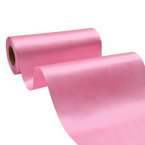 BVIEAKD Breite Pink Satinband 20cm x 22m Solid Fabric Band zum Schneiden Zeremonie Kit Grand Opening Hochzeit Geburtstag Party Dekoration Bögen Stuhl Schärpe BVIEAKD Breite Pink Satinband 20cm x 22m Solid Fabric Band zum Schneiden Zeremonie Kit Grand Opening Hochzeit Geburtstag Party Dekoration Bögen Stuhl Schärpe von BVIEAKD