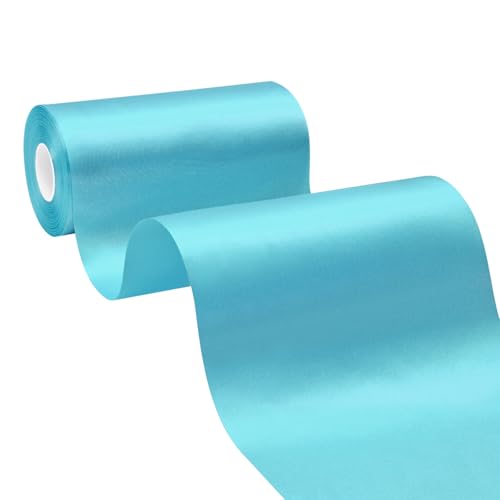 BVIEAKD Breite Sky Blue Satinband 15cm x 22m Solid Fabric Band zum Schneiden Zeremonie Kit Grand Opening Hochzeit Geburtstag Party Dekoration Bögen Stuhl Schärpe BVIEAKD Breite Sky Blue Satinband 15cm x 22m Solid Fabric Band zum Schneiden Zeremonie Kit Grand Opening Hochzeit Geburtstag Party Dekoration Bögen Stuhl Schärpe von BVIEAKD