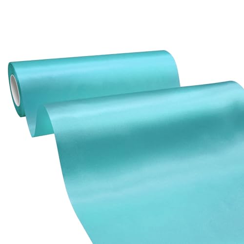 BVIEAKD Breite Sky Blue Satinband 20cm x 22m Solid Fabric Band zum Schneiden Zeremonie Kit Grand Opening Hochzeit Geburtstag Party Dekoration Bögen Stuhl Schärpe von BVIEAKD