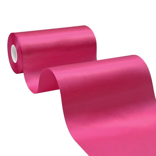 BVIEAKD Breites, pinkes Satinband, 15,2 cm x 22,7 m, solides Stoffband zum Schneiden, Zeremonie, Set, große Eröffnung, Hochzeit, Geburtstag, Party, Dekoration, Schleifen, Stuhlschärpe BVIEAKD Breites, pinkes Satinband, 15,2 cm x 22,7 m, solides Stoffband zum Schneiden, Zeremonie, Set, große Eröffnung, Hochzeit, Geburtstag, Party, Dekoration, Schleifen, Stuhlschärpe von BVIEAKD