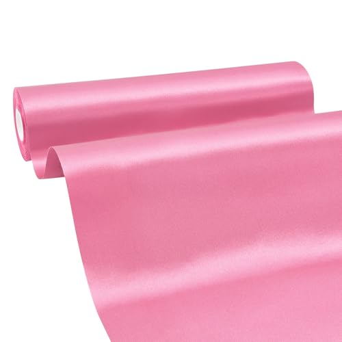 BVIEAKD Breites rosa Satinband, 30,5 cm x 22,7 m, zum Schneiden, Zeremonie-Set, große Eröffnung, Hochzeit, Geburtstag, Party, Dekoration, Schleifen, Stuhlschärpe BVIEAKD Breites rosa Satinband, 30,5 cm x 22,7 m, zum Schneiden, Zeremonie-Set, große Eröffnung, Hochzeit, Geburtstag, Party, Dekoration, Schleifen, Stuhlschärpe von BVIEAKD