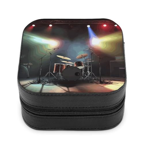 BVKWNTSA Hochwertige Schmuckschatulle mit Rockband-Bühnenmotiv für Reisende, kleine und praktische Schmuckaufbewahrung, einfach zu tragen von BVKWNTSA