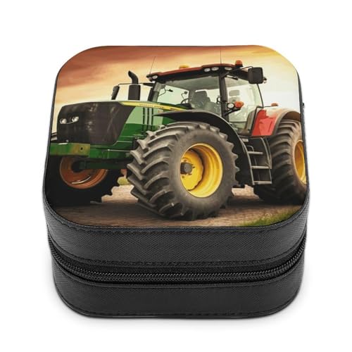 BVKWNTSA Hochwertige Schmuckschatulle mit Traktor-Motiv für Reisende, kleine und praktische Schmuckaufbewahrung, einfach zu tragen von BVKWNTSA
