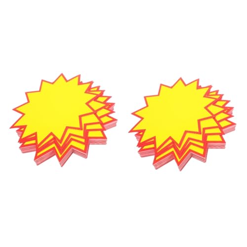 150 Pcs Tag Retail Signs Replacement Sale Tags Retail Tags Label for Fundraising Sale Signs for Retail Store Retail Sale Signs Tags for Stores Labels Paper(Yellowx2pcs,24.50X18.00X0.10CMx2pcs) von BVMKNI