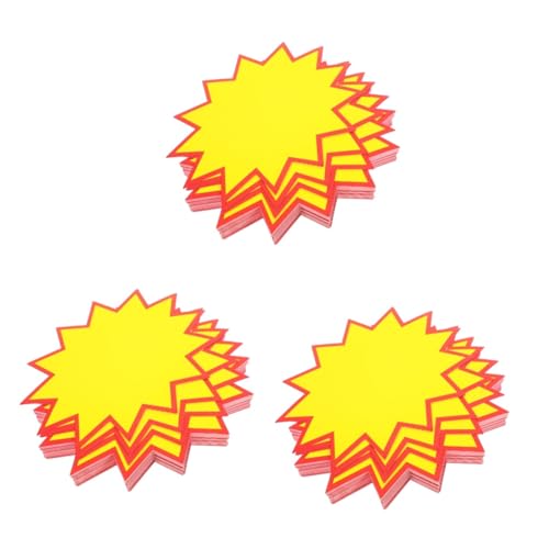 150 Pcs Tag Retail Signs Replacement Sale Tags Retail Tags Label for Fundraising Sale Signs for Retail Store Retail Sale Signs Tags for Stores Labels Paper(Yellowx3pcs,24.50X18.00X0.10CMx3pcs) von BVMKNI