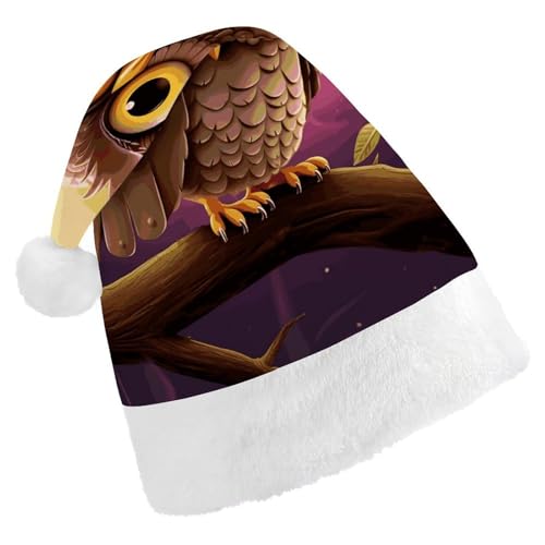 BVNMT Festliche Weihnachtsmütze für Erwachsene, 43,4 x 29,7 cm, Polyester, Eule, 77869786, bedruckte Weihnachtsmütze, Weihnachtsmütze, Partyhut für Erwachsene, Damen, Herren BVNMT Festliche Weihnachtsmütze für Erwachsene, 43,4 x 29,7 cm, Polyester, Eule, 77869786, bedruckte Weihnachtsmütze, Weihnachtsmütze, Partyhut für Erwachsene, Damen, Herren von BVNMT