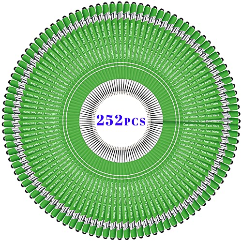 Bis Zu 300 Stück Personalisierbarer Kugelschreiber, Personalisierter Metall Stift mit Stylus, Kugelschreiber mit Namen, Logo, Nachricht Gravur Geschenk für Frauen Männer-252 Stück von BVlleorueoi