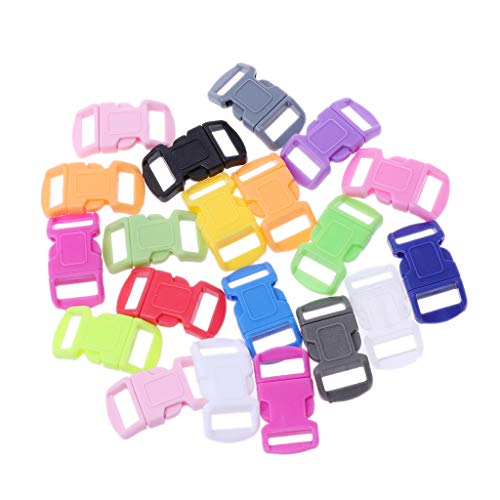 BWANGIAO 20 Stück/Gebogene Kunststoffschnalle mit seitlicher Entriegelung für Paracord-Armbänder, gemischte Farben BWANGIAO 20 Stück/Gebogene Kunststoffschnalle mit seitlicher Entriegelung für Paracord-Armbänder, gemischte Farben von BWANGIAO
