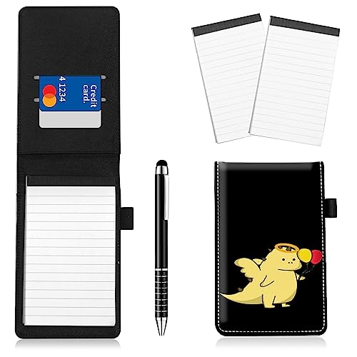 Notizblockhalter im Taschenformat, PU-Leder, Mini-Notizblöcke, Einband mit 2 kleinen Notizblöcken und Eingabestift, 13,7 x 8,6 cm, für Büro, Reporter, Polizei, Nachrichten, Studenten, Dinosaurier, 4 Notizblockhalter im Taschenformat, PU-Leder, Mini-Notizblöcke, Einband mit 2 kleinen Notizblöcken und Eingabestift, 13,7 x 8,6 cm, für Büro, Reporter, Polizei, Nachrichten, Studenten, Dinosaurier, 4 von BWEGRHE