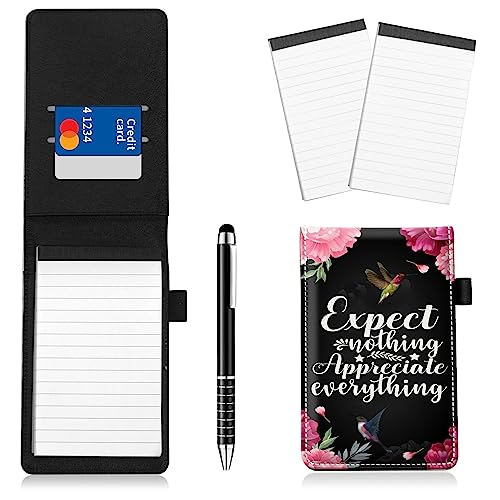 Notizblockhalter im Taschenformat, PU-Leder, Mini-Notizblöcke, Einband mit 2 kleinen Notizblöcken und Eingabestift, 13,7 x 8,6 cm, für Büro, Reporter, Polizei, Nachrichten, Studenten, Humingbird Notizblockhalter im Taschenformat, PU-Leder, Mini-Notizblöcke, Einband mit 2 kleinen Notizblöcken und Eingabestift, 13,7 x 8,6 cm, für Büro, Reporter, Polizei, Nachrichten, Studenten, Humingbird von BWEGRHE