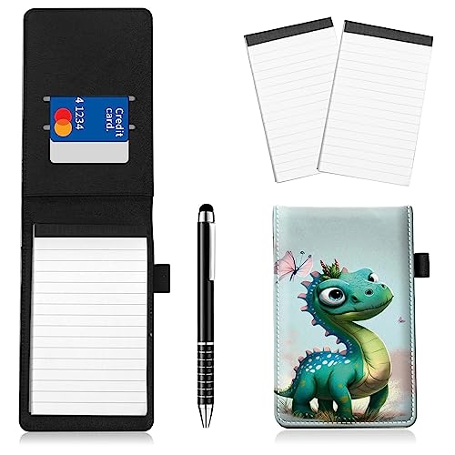Notizblockhalter im Taschenformat, PU-Leder, Mini-Notizblöcke, Einband mit 2 kleinen Notizblöcken und Eingabestift, 13,7 x 8,6 cm, für Büro, Reporter, Polizei, Nachrichten, Studenten Notizblockhalter im Taschenformat, PU-Leder, Mini-Notizblöcke, Einband mit 2 kleinen Notizblöcken und Eingabestift, 13,7 x 8,6 cm, für Büro, Reporter, Polizei, Nachrichten, Studenten von BWEGRHE