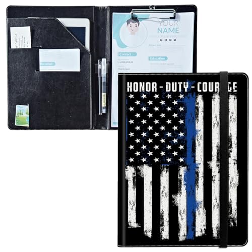 Padfolio mit Klemmbrett, PU-Leder-Portfolio-Ordner, A4-Größe, Schreibklemmbrett, Aufbewahrung mit Notizblock/Visitenkarte/Bargeldtaschen für Business, Schule, Büro, Honor Duty Amerikanische Flagge Padfolio mit Klemmbrett, PU-Leder-Portfolio-Ordner, A4-Größe, Schreibklemmbrett, Aufbewahrung mit Notizblock/Visitenkarte/Bargeldtaschen für Business, Schule, Büro, Honor Duty Amerikanische Flagge von BWEGRHE