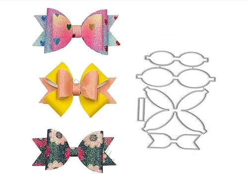 Set mit 3 Metall-Stanzformen für die Kartenherstellung, Weihnachtsschleife, Haarschleife, Stanzschablonen für DIY, Scrapbooking, Prägepapier, Leder, Kartenherstellung, Zubehör, Scrapbooking Set mit 3 Metall-Stanzformen für die Kartenherstellung, Weihnachtsschleife, Haarschleife, Stanzschablonen für DIY, Scrapbooking, Prägepapier, Leder, Kartenherstellung, Zubehör, Scrapbooking von BWESOO