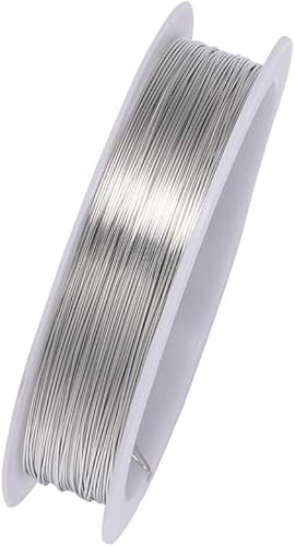 Silberdraht, 1 Rolle, stabile Legierung, Kupferdraht, Durchmesser 0,2 / 0,3 / 0,4 / 0,5 / 0,6 / 0,7 / 0,8 / 1 mm Gewinde, Metallschnur, Schmuckdraht für DIY-Schmuckherstellung, Zubehör und Handwerk Silberdraht, 1 Rolle, stabile Legierung, Kupferdraht, Durchmesser 0,2 / 0,3 / 0,4 / 0,5 / 0,6 / 0,7 / 0,8 / 1 mm Gewinde, Metallschnur, Schmuckdraht für DIY-Schmuckherstellung, Zubehör und Handwerk von BWESOO