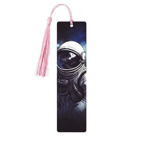 Astronauten-Lesezeichen Ornament, Holz-Lesezeichen mit Quaste, Lesezeichen für Buchliebhaber, Seitenmarkierungen, Lesegeschenke für Frauen und Männer, handgefertigtes Holz-Lesezeichen-Etikett von BWLHJKE