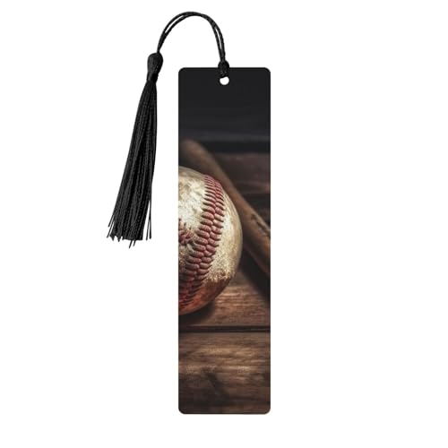 Baseball auf Holz Lesezeichen Ornament, Holz-Lesezeichen mit Quaste, Lesezeichen für Buchliebhaber, Seitenmarkierungen, Lesegeschenke für Frauen und Männer, handgefertigtes Holz-Lesezeichen-Etikett Baseball auf Holz Lesezeichen Ornament, Holz-Lesezeichen mit Quaste, Lesezeichen für Buchliebhaber, Seitenmarkierungen, Lesegeschenke für Frauen und Männer, handgefertigtes Holz-Lesezeichen-Etikett von BWLHJKE