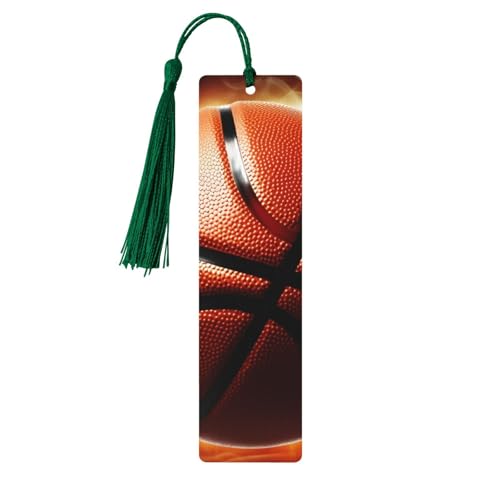 Basketball-Lesezeichen Ornament, Holz-Lesezeichen mit Quaste, Lesezeichen für Buchliebhaber, Seitenmarkierungen, Lesegeschenke für Frauen und Männer, handgefertigtes Holz-Lesezeichen-Etikett von BWLHJKE
