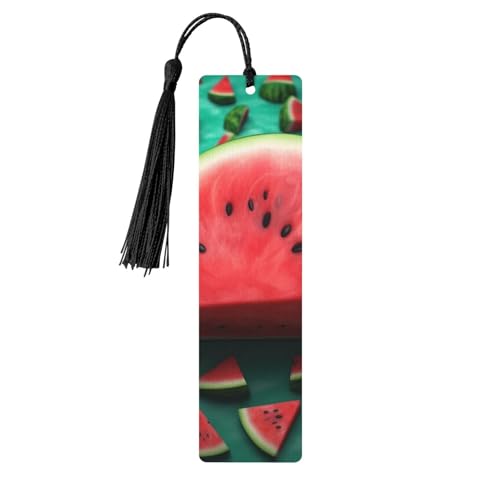 Dream Watermelon Lesezeichen Ornament, Holz-Lesezeichen mit Quaste, Lesezeichen für Buchliebhaber, Seitenmarkierungen, Lesegeschenke für Frauen und Männer, handgefertigtes Holz-Lesezeichen, Etikett Dream Watermelon Lesezeichen Ornament, Holz-Lesezeichen mit Quaste, Lesezeichen für Buchliebhaber, Seitenmarkierungen, Lesegeschenke für Frauen und Männer, handgefertigtes Holz-Lesezeichen, Etikett von BWLHJKE
